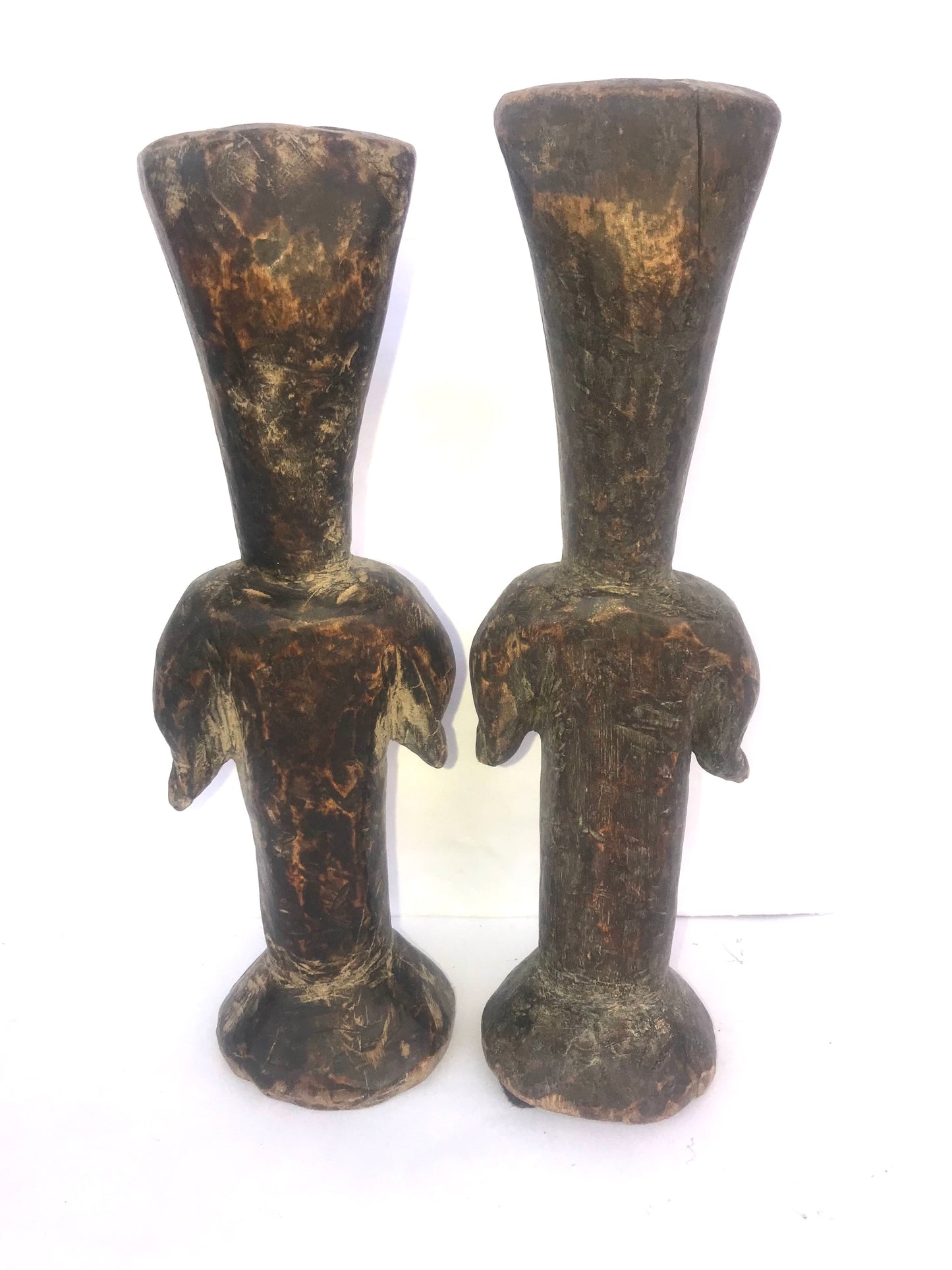 1.071 African Art: Kongo - Bwaka tribe - Fertility and Healing Pair - 20 / 21cm