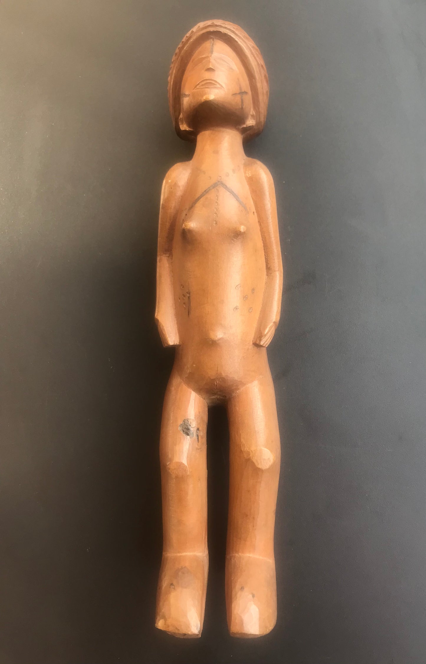 2.040 African Art: Angola - Tschokwe tribe - Ancestor Protection - 33cm