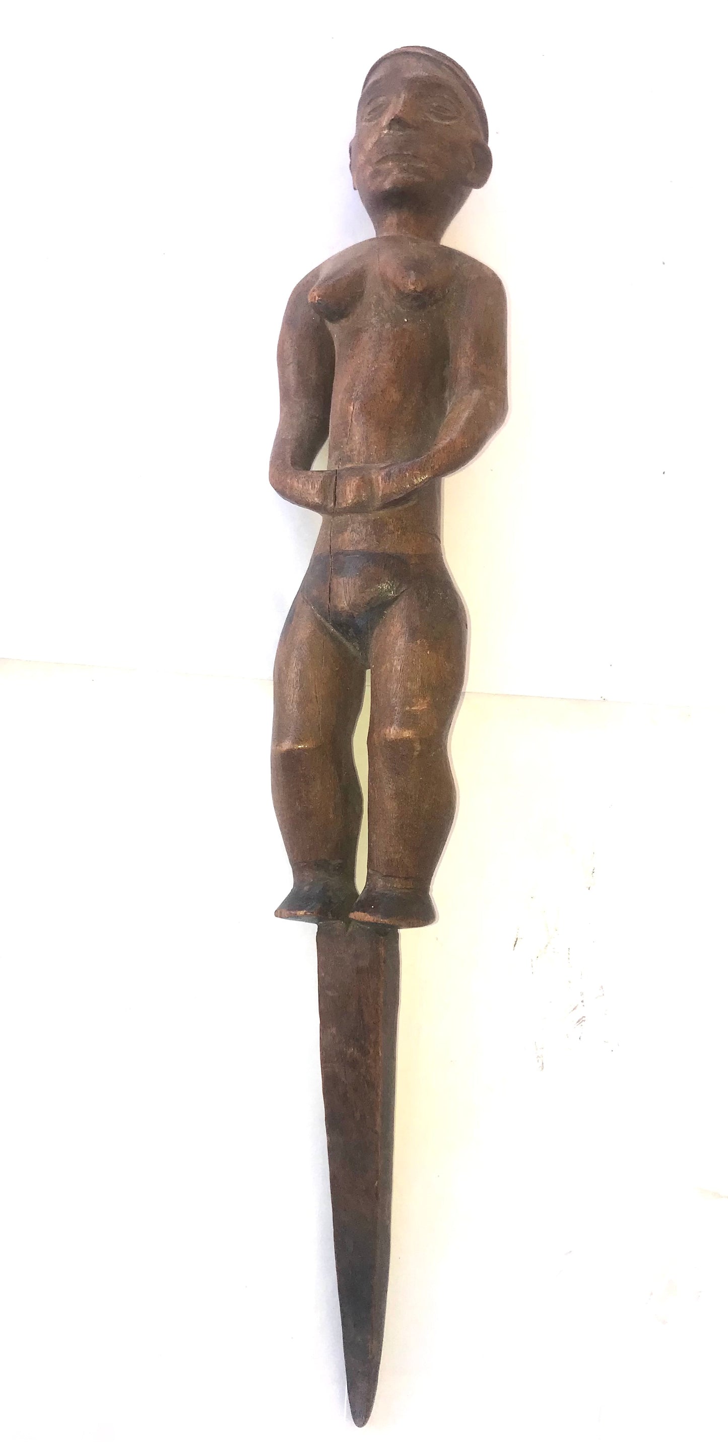 3.086 African Art: Angola - Tschokwe tribe - Protection Scepter - 52cm