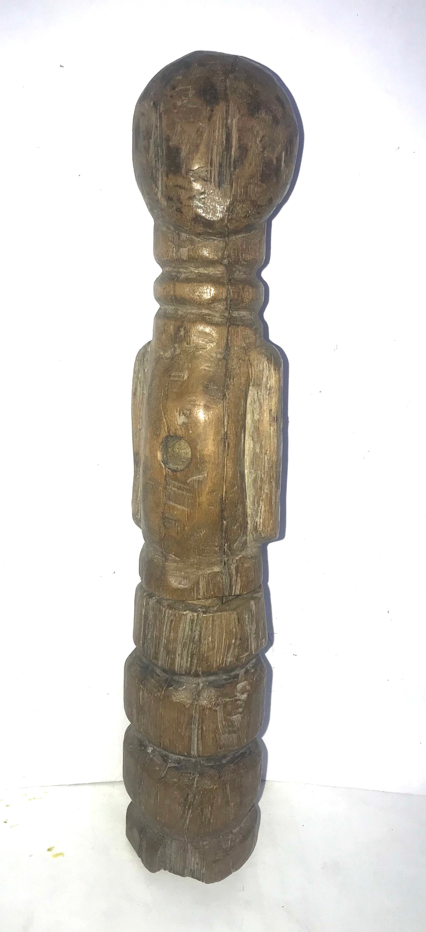 3.180 African Art: Kongo - Balega tribe - 2 piece - healing figure & contrainer - 23cm