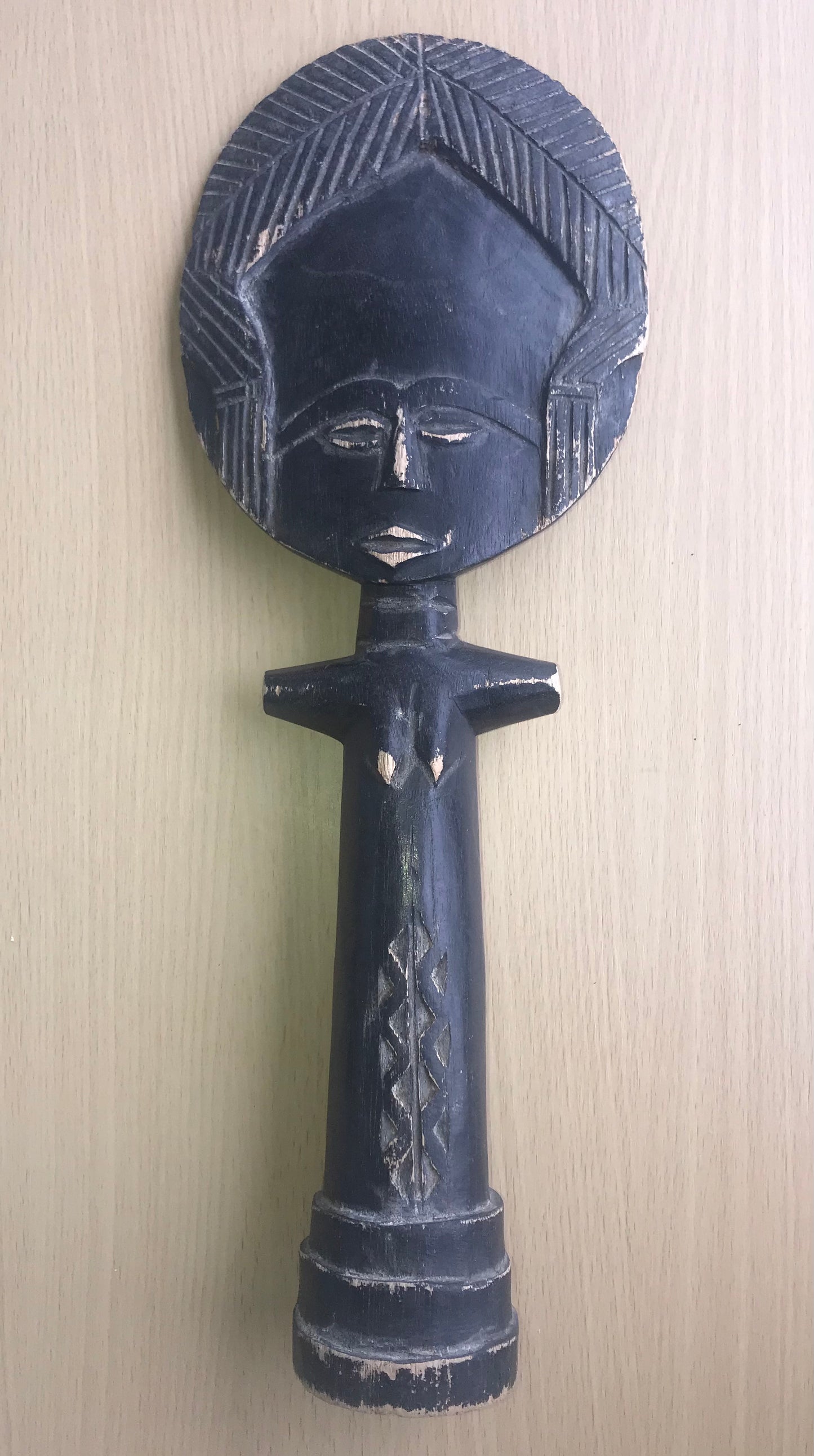 7.2219 African Art: Ghana - Ashanti tribe - Fertility figure - 44cm