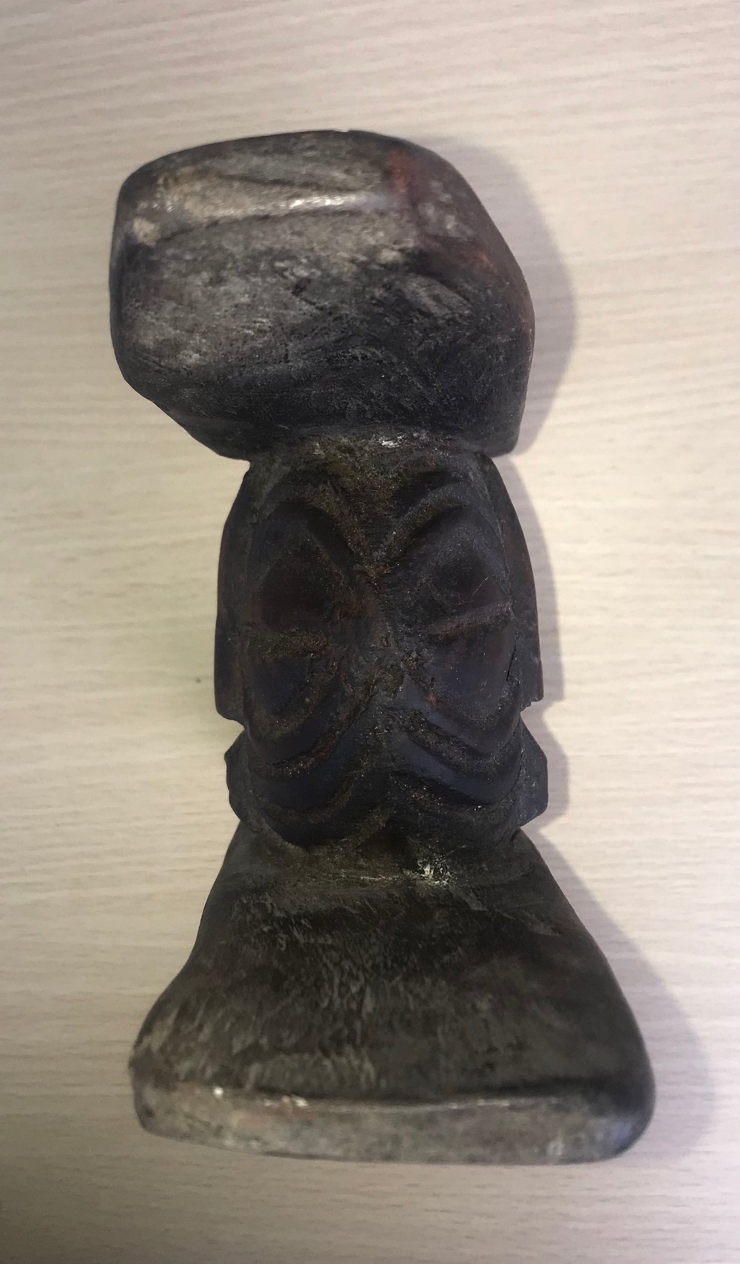 7.2229 African Art: Kongo - Basonge tribe - traditional neckrest - 12cm