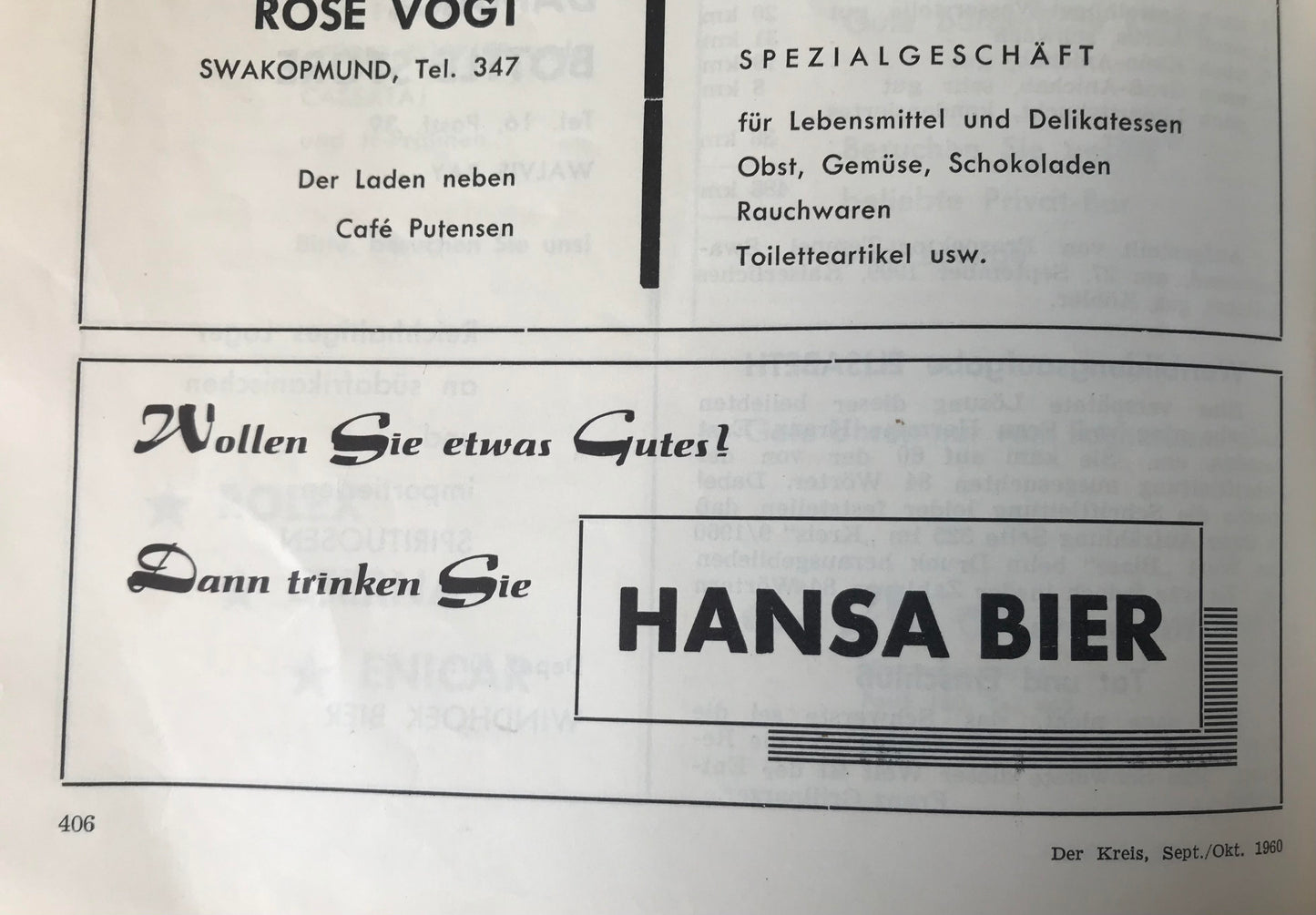 Book 2.15. Der Kreis - Sept/Okt 1960 - Swakopmund und Walfischbucht / The Circle - Swakopmund and Walfish Bay