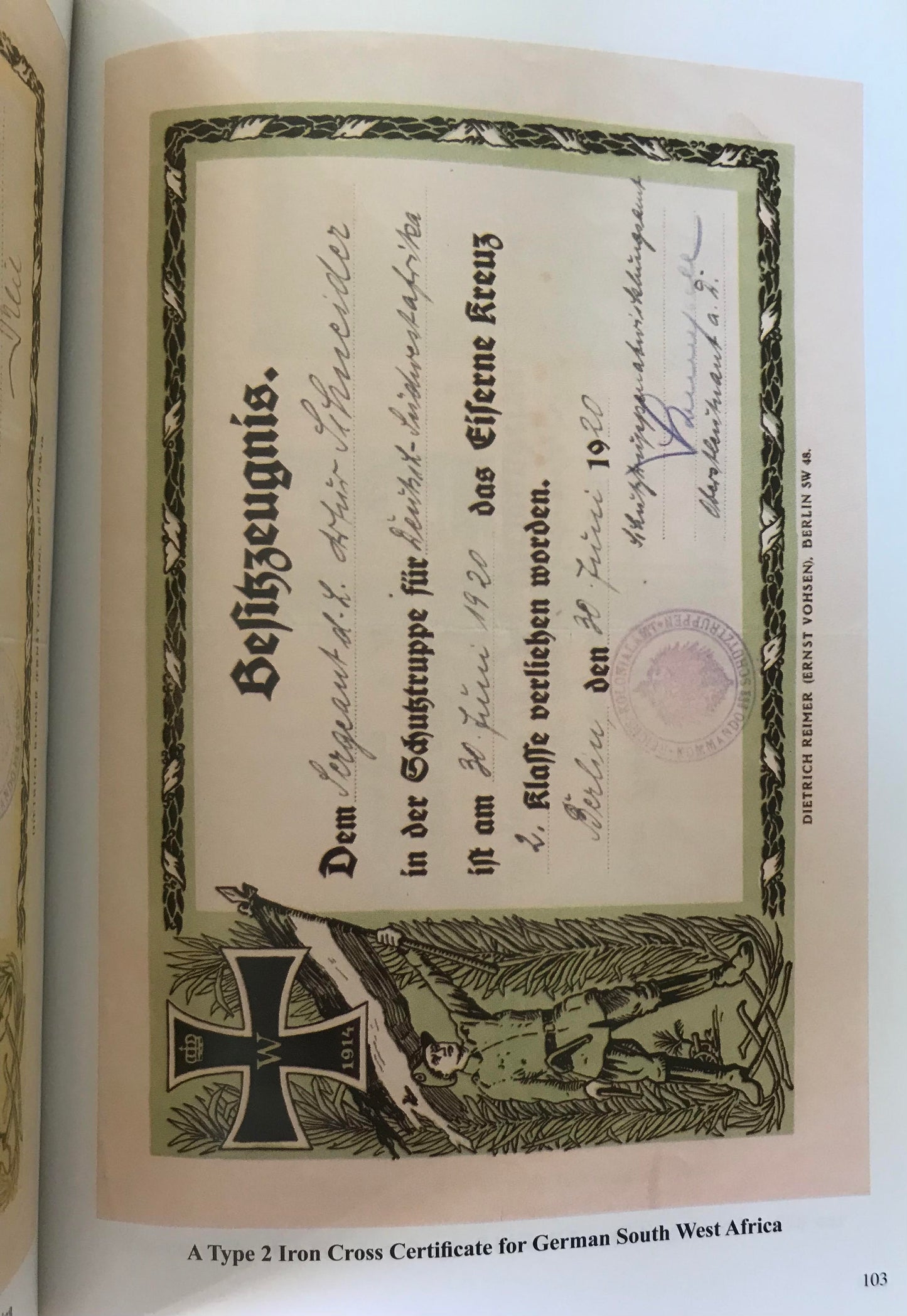 Book 2.19. GSWA - 'For Valour' - The history of the Iron Cross and Wound Badge in German South West Africa 1914 - 1918, Gordon McGregor, signed first edition 2005