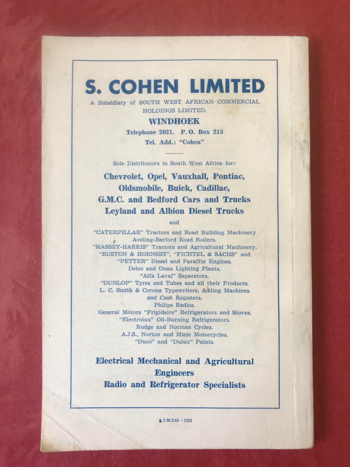 Book 2.21. - SWA - Swakopmund 1954/55 - dreisprachiges Jahrbuch / trilingual annual