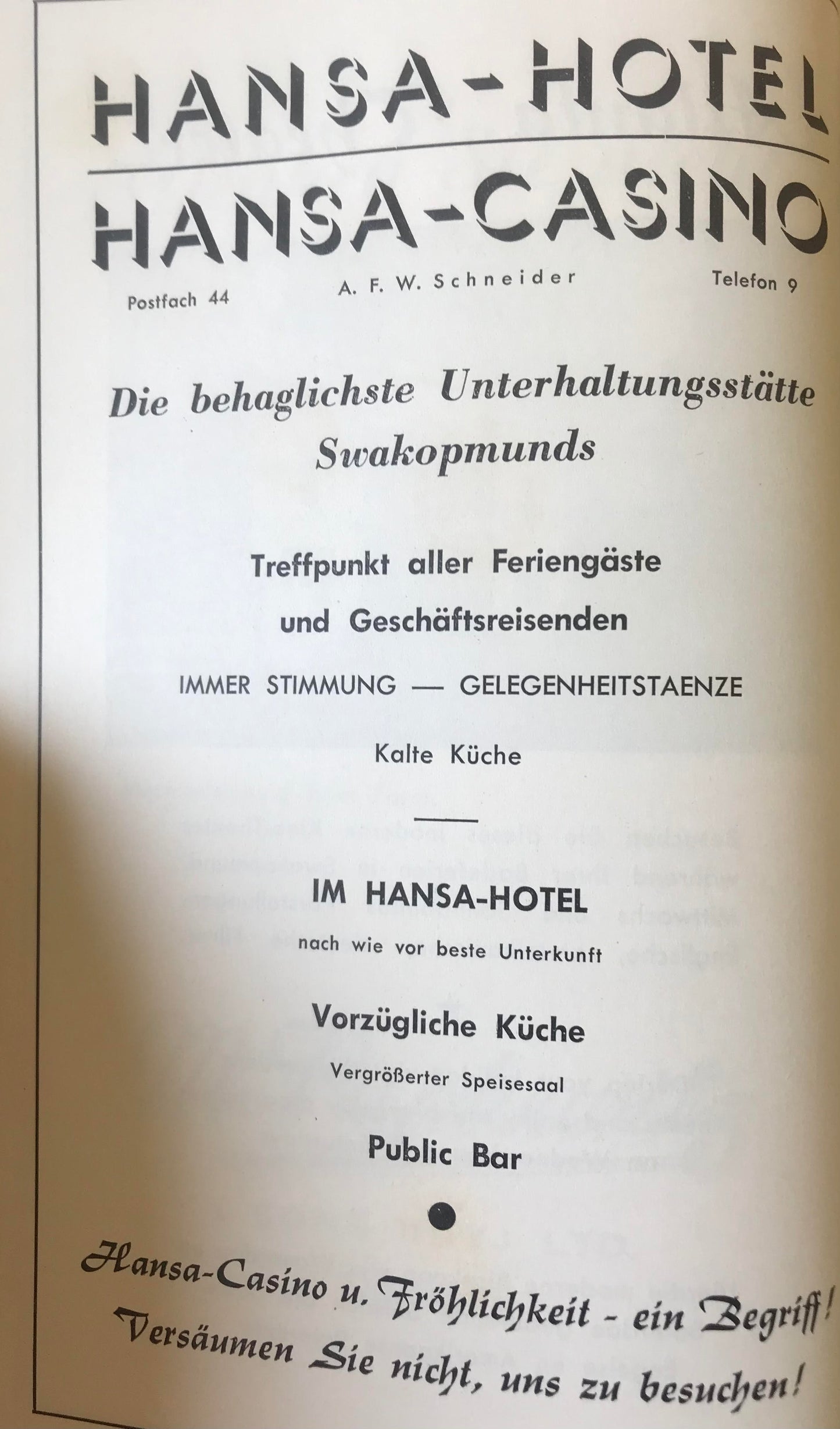 Book 2.21. - SWA - Swakopmund 1954/55 - dreisprachiges Jahrbuch / trilingual annual