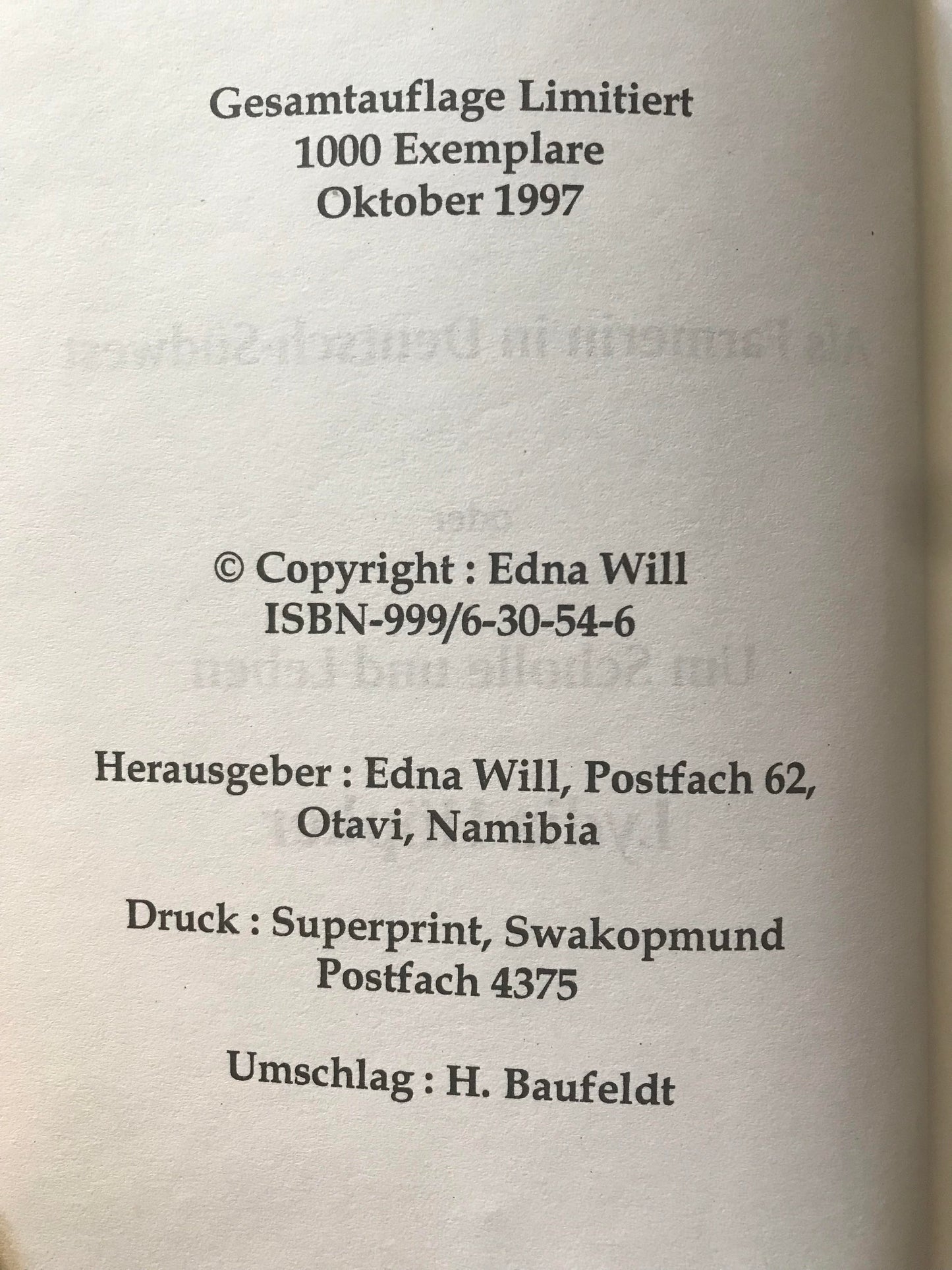 Book 2.27 DSWA - Als Farmerin in Deutsch-Südwest oder Um Scholler und Leben, Lydia Höpker / As a farmer in German South West Africa or About Scholler and Life