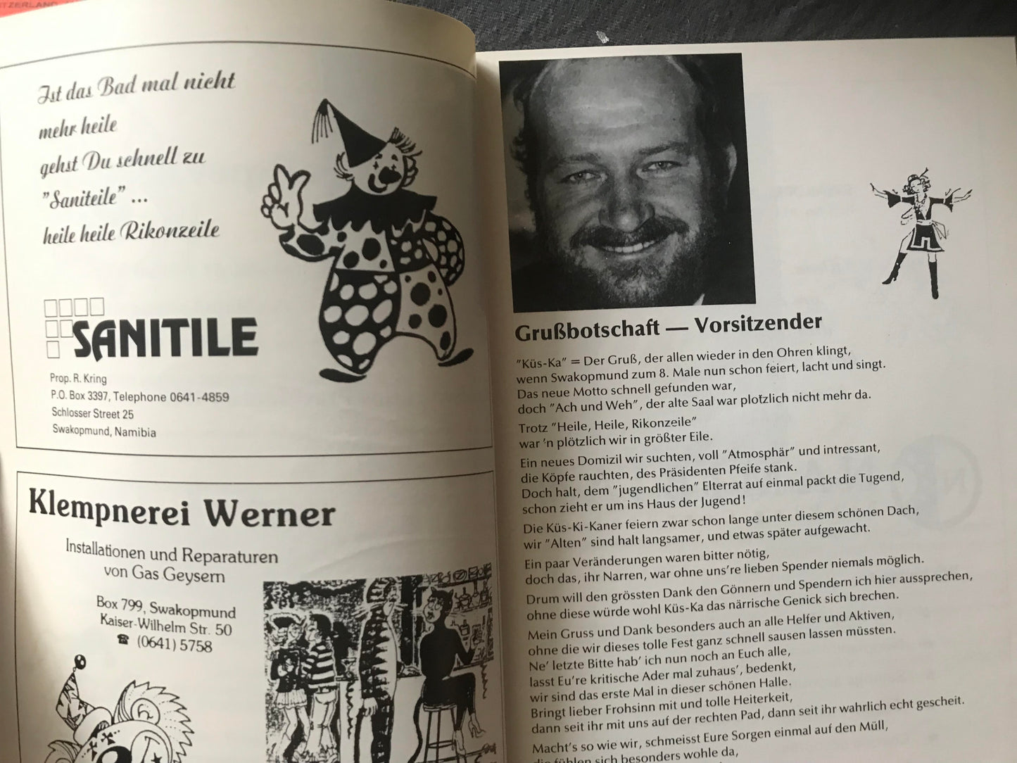 Book 2.38 Namibia - 8.Swakopmunder Karneval 1993 - Karnevalsheft - und Program