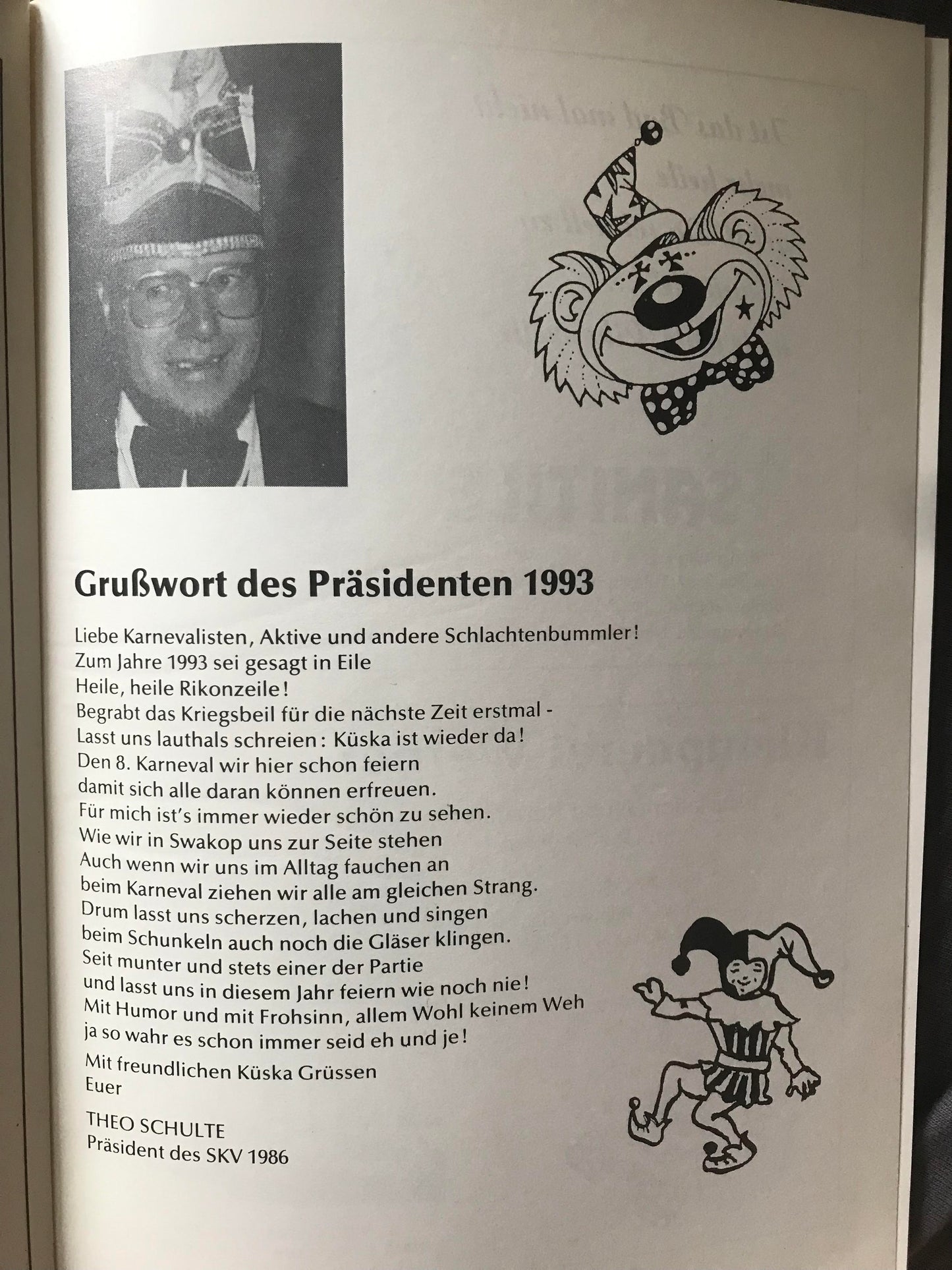 Book 2.38 Namibia - 8.Swakopmunder Karneval 1993 - Karnevalsheft - und Program