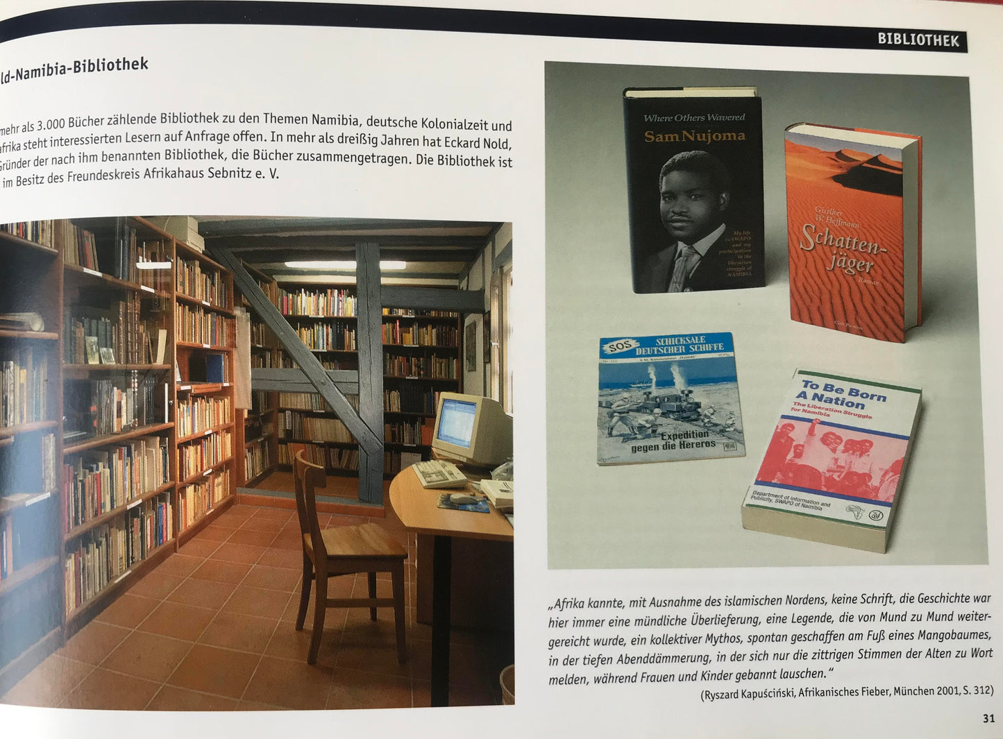 Book 2.5. Afrikahaus Sebnitz - Begleitheft zur Ausstellung 2001 / Afrika house Sebnitz - brochure to the exhibition 2001