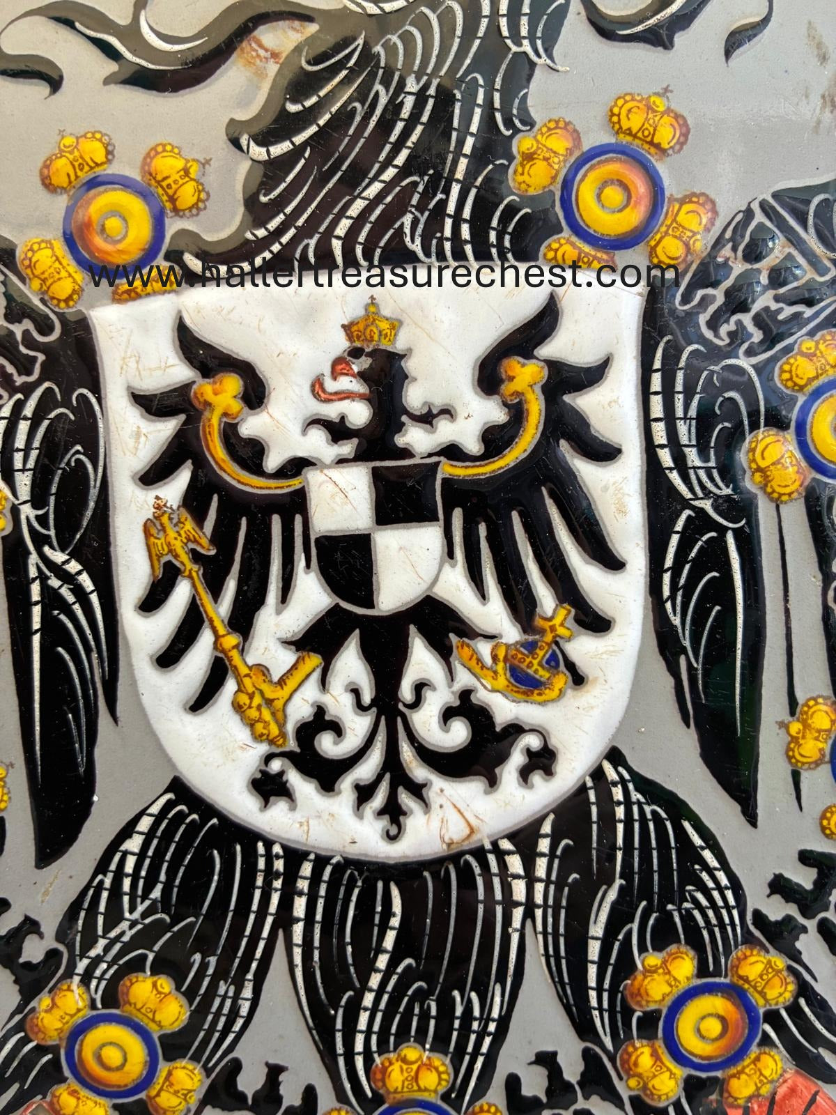 Emaille Schild 2.1 - Original - Kaiserliche Post, 1898-1914, Deutsch Südwestafrika, 75cm x 55cm / Original Enamel sign - German Southwest Africa
