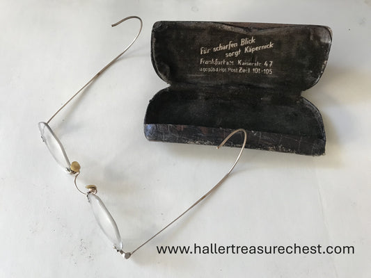Jewellery 1.1. Vintage German Eyewear from 1900 / Vintage Deutsche Brille mit Etui um 1900