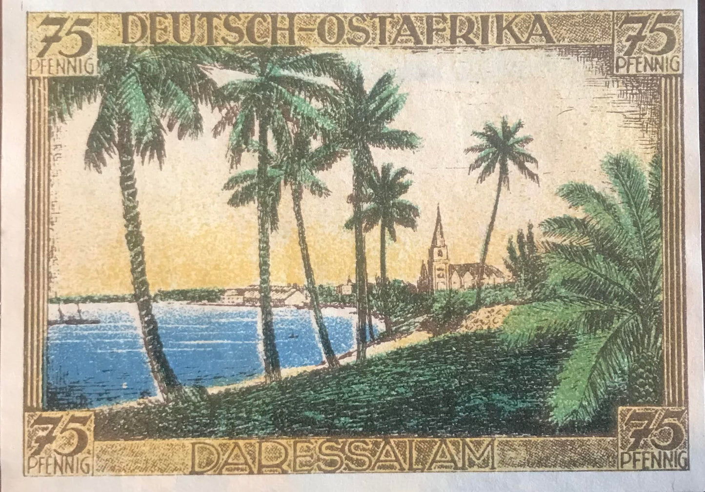 Coupon - 75 Pfennig - German East Africa - 4 September 1921 / Gutschein - 75 Pfennig - Deutsch Ostafrika - 4. September 1921