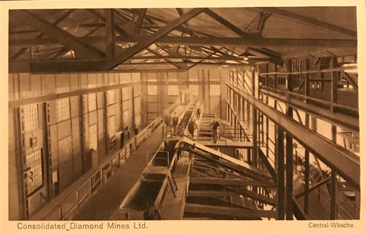 PC0019c GSWA original postcard - diamond mining - nr 2 / DSWA Original Postkarte - Diamantenmine - Nr 2 - J.C.Hubrich