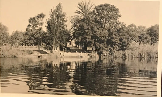 PC0023 - SWA postcard - settlement near Kunene river /  SWA Postkarte -Siedlung am Kunene-Fluss - Nitzsche-Reiter
