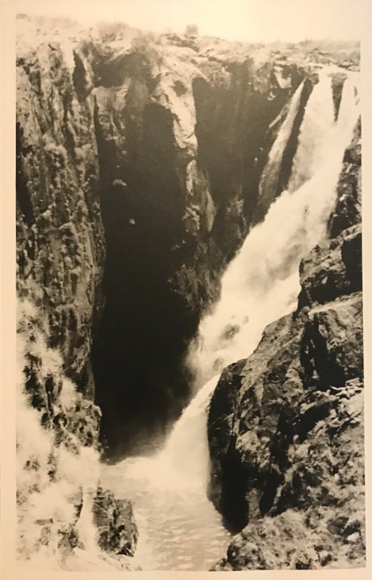 PC0034 SWA postcard - Ruacana waterfalls 1958 /  SWA Postkarte -  Ruacana Wasserfälle - K.Richelmann