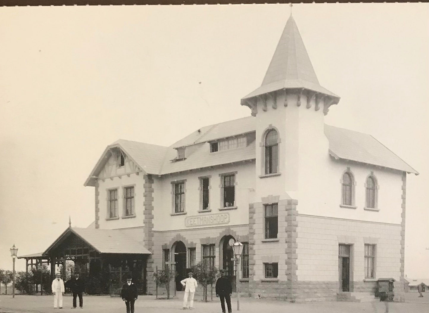 PC 0067 GSWA postcard -train station in Keetmanshoop / DSWA Postkarte - Bahnhof in Keetmanshoop 1908 : H.W.R. Koch