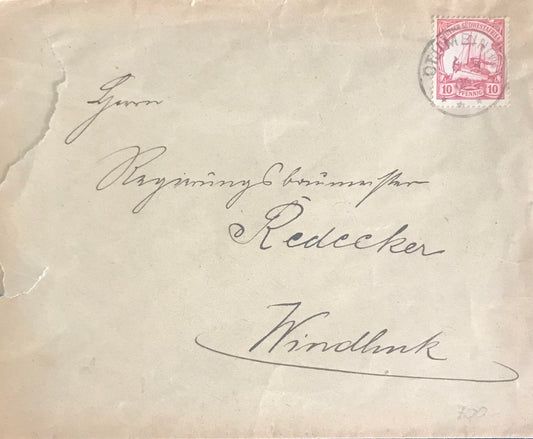 PC0101 - Briefumschlag: Regierungsbaumeister Redecker / Envelope: Government architect Redecker