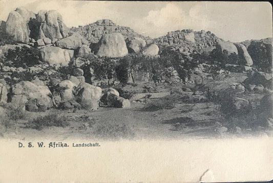 PC0149 - DSWA - Landschaft - 1911 - mit 5Pfennig DSWA Briefmarke / GSWA - Landscape - 1911 - with 5Pfenning GSWA Stamp