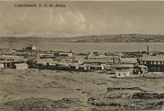 PC0151 - DSWA - Lüderitzbucht Stadtansicht 12.Sep 1919 mit Südafrika Briefmarke / GSWA - Townview of Lüdertiz Bay