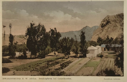 PC0158 - DSWA - Swakopfarm bei Goanikontes, Swakopmund, 1920'er / DSWA - Swakop farm near Goanikontes, Swakopmund, 1920's
