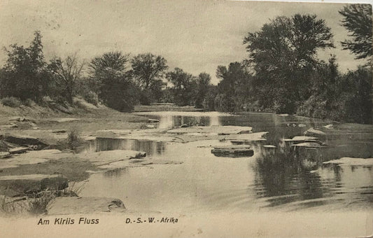 PC0165 - GSWA Postcard -At the Kiriis river / GSWA Postkarte - Am Kiriis Fluss