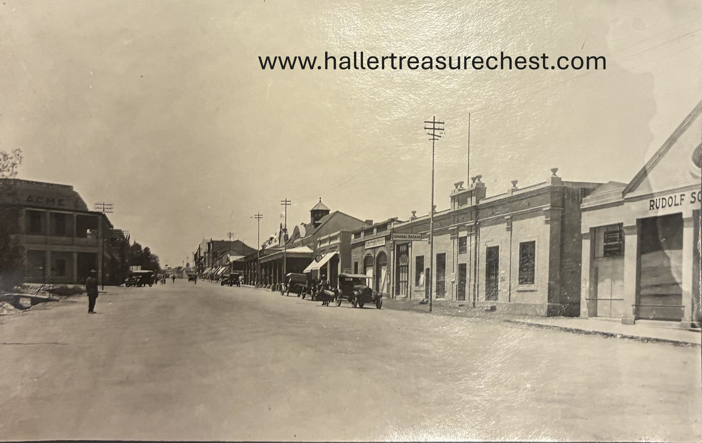 PC A 007.6. DSWA Foto-Postkarte - Sicht auf Kaiserstrasse in Windhuk / GSWA photo-postcard - view on Kaiser street in Windhoek