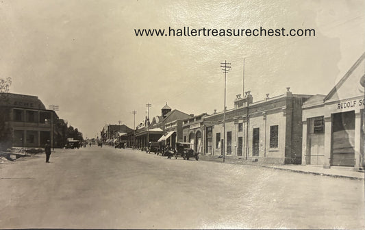 PC A 007.6. DSWA Foto-Postkarte - Sicht auf Kaiserstrasse in Windhuk / GSWA photo-postcard - view on Kaiser street in Windhoek