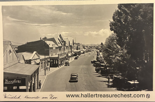 PC A 009.4 SWA Postkarte - Kaiserstrasse am Zoo, Windhuk / SWA postcard - Kaiser street at the Zoo, Windhoek