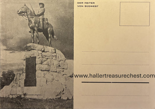 PC A 010.1 SWA Postkarte - Der Reiter von Südwest, Windhuk /  SWA postcard - Der Horseman of Southwest, Windhoek, 1934