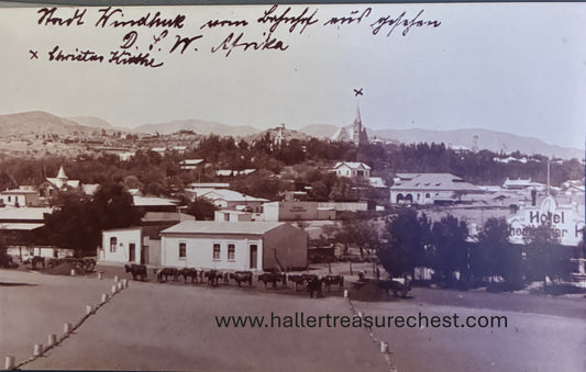 PC A 014.4. DSWA Foto - Windhuk mit Christuskirche / GSWA photo, Windhuk with Christuskirche