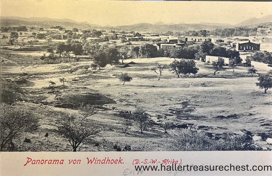 PC A014.6 DSWA Postkarte - 3teilig - Panoramo von Windhuk / GSWA postcard - set of 3 Panorama of Windhoek