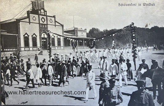 PC A016.2 - DSWA Postkarte - Schützenfest in Windhuk / GSWA post card - shooting festival in Windhuk