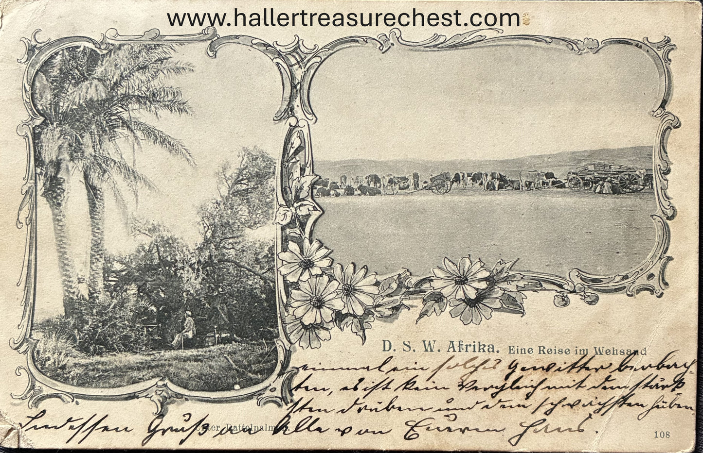 PC Nord-Süd 1.4. DSWA - Eine Reise im Wehsand - Soldatenstempel / GSWA - a trip in windblown sand - soldiers mark