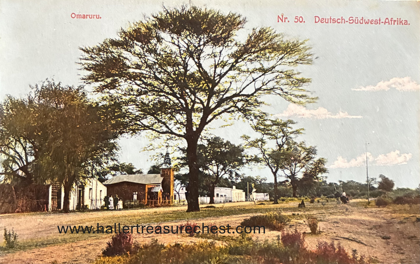 PC Nord-Süd 12.7 DSWA - Omaruru unter Bäumen / GSWA - Omaruru under trees