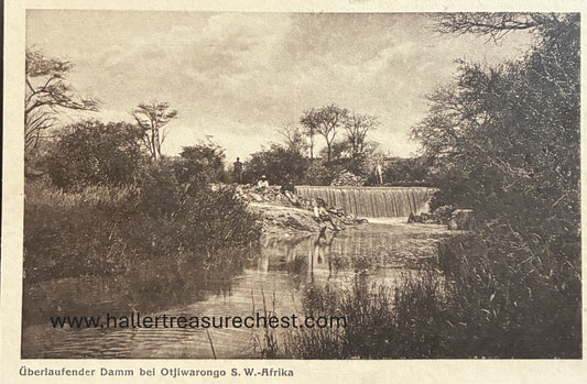 PC Nord-Süd 15.4. DSWA - Überlaufender Damm bei Otjiwarongo / GSWA - overflowing dam at Otjiwarongo