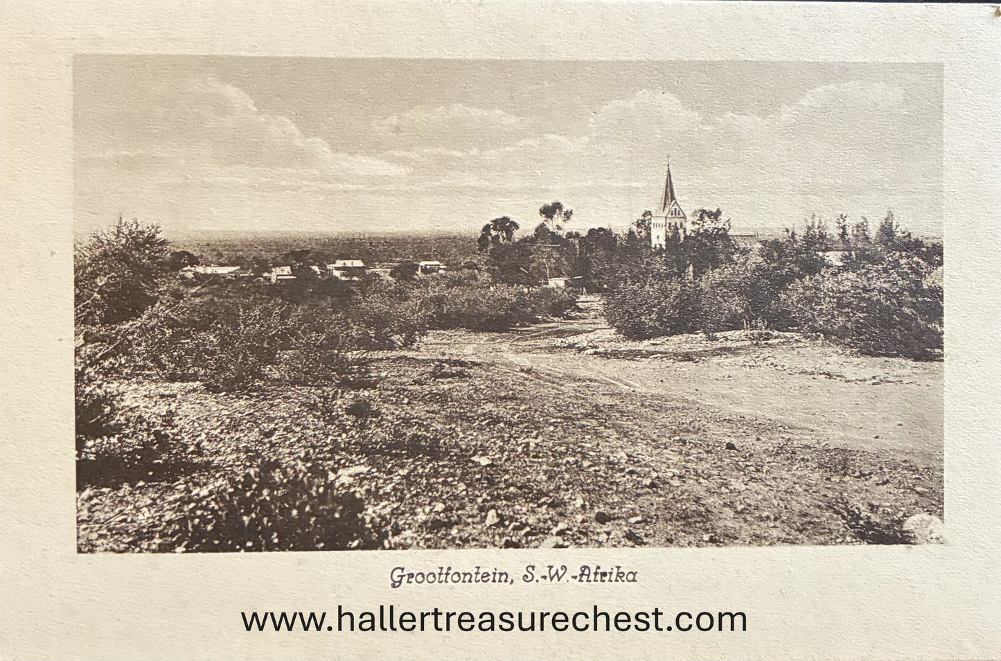 PC Nord-Süd 17.7. DSWA - Blick auf Grootfonteiner Kirche / GSWA - view on Grootfontein's Church