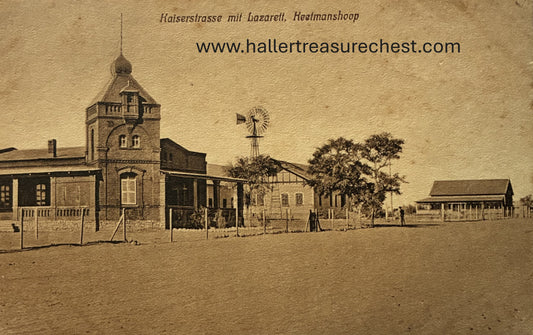 PC Nord-Süd 7.7. DSWA - Kaiserstrasse mit Lazarett Keetmanshoop / GSWA - Kaiserstreet with military hospital, Keetmanshoop