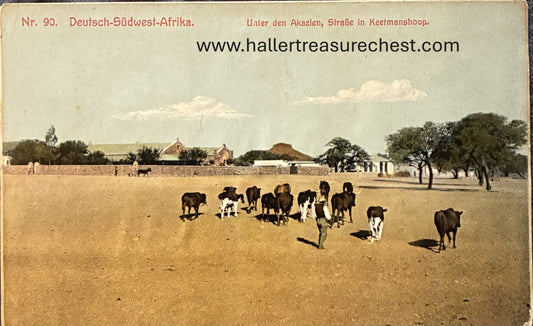 PC Nord-Süd 9.1. DSWA - Unter den Akazien - Strasse in Keetmanshoop / GSWA- under the Acacia trees - street in Keetmanshoop