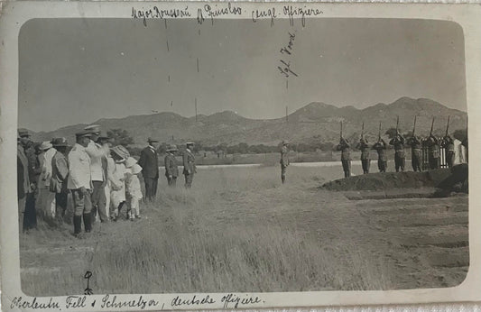 PC STR DSWA Postkarte - Schutztruppen - Britische Soldaten -  Begräbnis /  DSWA Postcard - Schutztruppen - British soldiers - Funeral