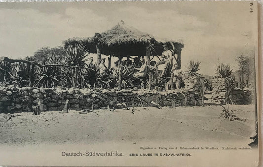 PC STR 13.4. DSWA Postkarte - Eine Laube in D.S.W.Afrika / DSWA postcard - An arbour in D.S.W.Africa