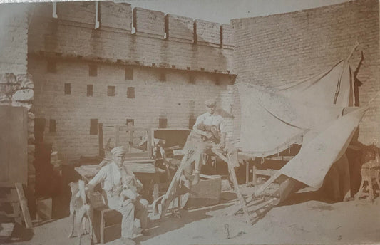 PC STR 14.7. DSWA Postkarte - Schutztruppler bei der Arbeit / GSWA postcard - Schutztruppler at work