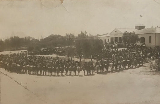 PC STR 6.7.  Postkarte - DSWA - Schutztruppenparade - 1916 - vom sensorischen Ausschuss verabschiedet