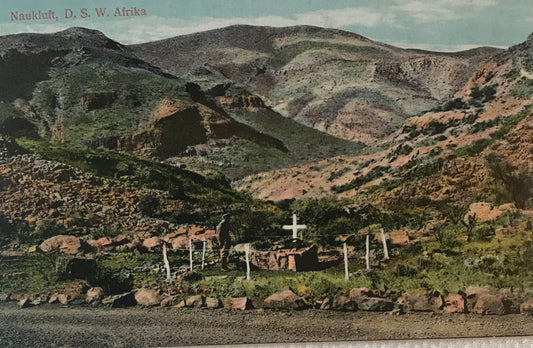PC STR 9.7. DSWA Schutztruppe - Nauluft Soldatengräber  / DSWA Schutztruppe - Nauluft soldiers' graves, F.Nink collection