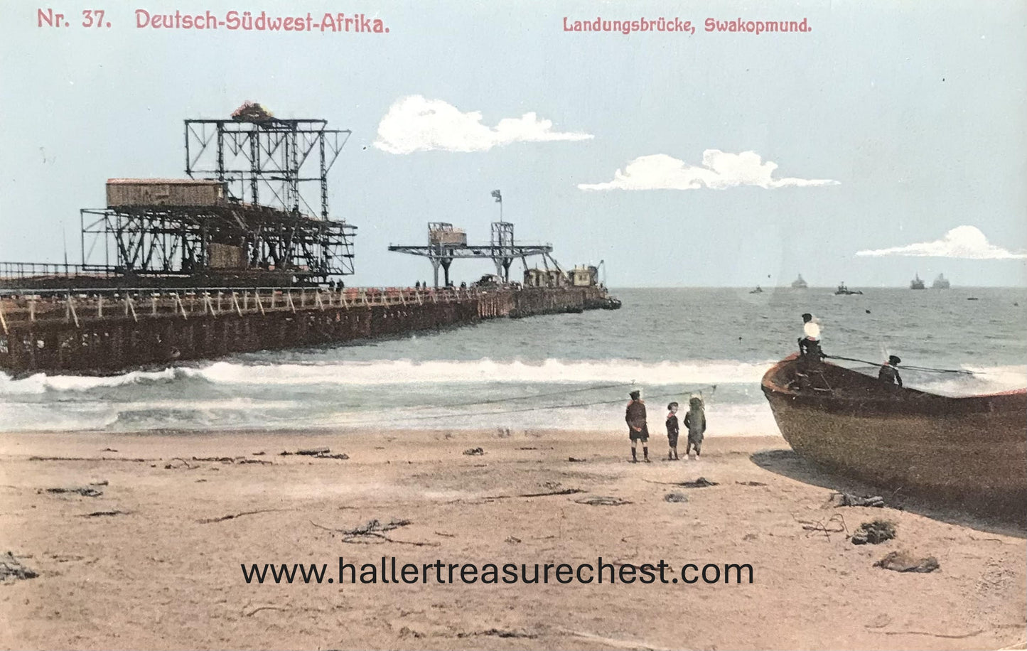 PC SWK-LUD 1.7. DSWA Postkarte - Landungsbrücke, Swakopmund /  GSWA postcard - Jetty, Swakopmund