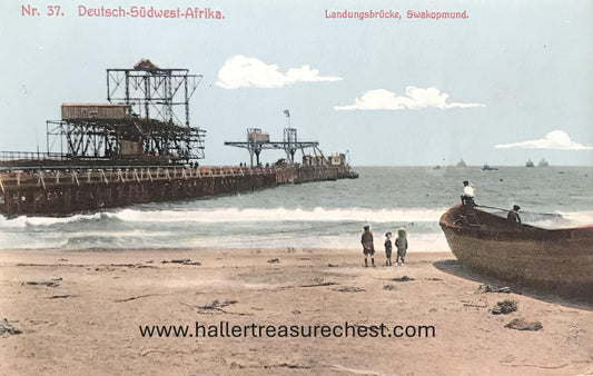 PC SWK-LUD 1.7. DSWA Postkarte - Landungsbrücke, Swakopmund /  GSWA postcard - Jetty, Swakopmund