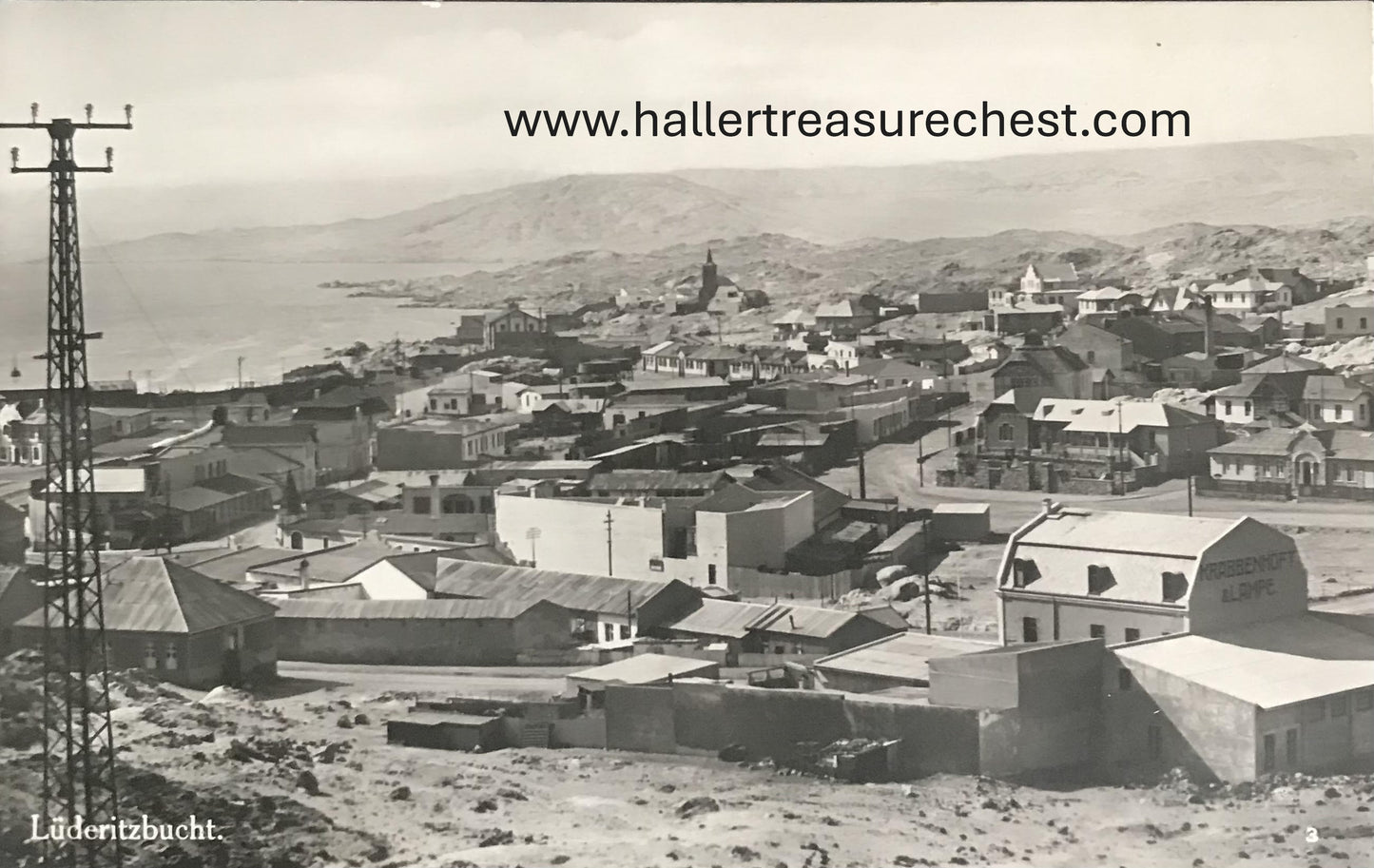 PC SWK-LUD 10.1. DSWA Postkarte - Blick auf Hafen von Lüderitzbucht, Fritz Heiser Verlag / GSWA postcard - View on harbour of Luderitz Bay