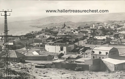 PC SWK-LUD 10.1. DSWA Postkarte - Blick auf Hafen von Lüderitzbucht, Fritz Heiser Verlag / GSWA postcard - View on harbour of Luderitz Bay