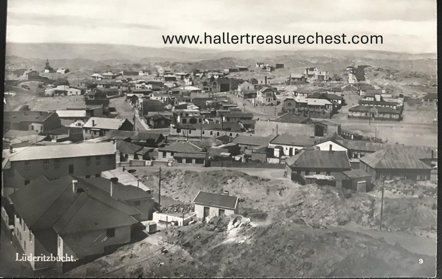 PC SWK-LUD 10.5. DSWA Postkarte - Blick auf Lüderitzbucht, Fritz Heiser Verlag / GSWA postcard - View on Luderitz Bay