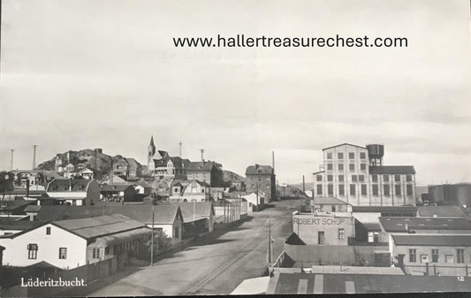 PC SWK-LUD 10.7. DSWA Postkarte - Blick auf Lüderitzbucht, Fritz Heiser Verlag / GSWA postcard - View on Luderitz Bay